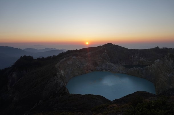Sunrise over volcano